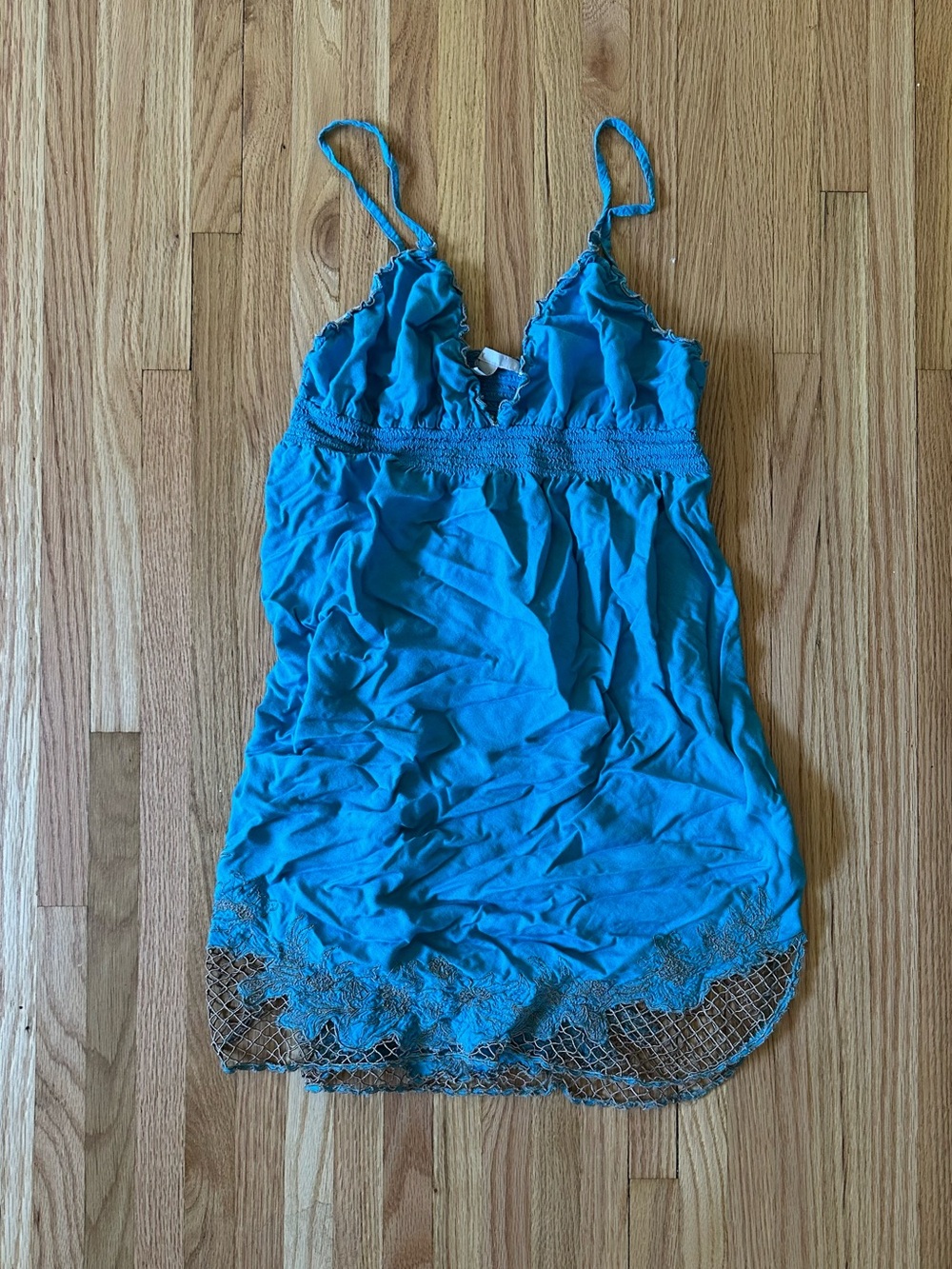 Old Navy Teal Lace-Trim Women’s Mini Dress